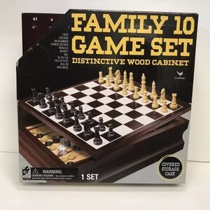 Family 10 Game Set in Wooden Case, by Cardinal